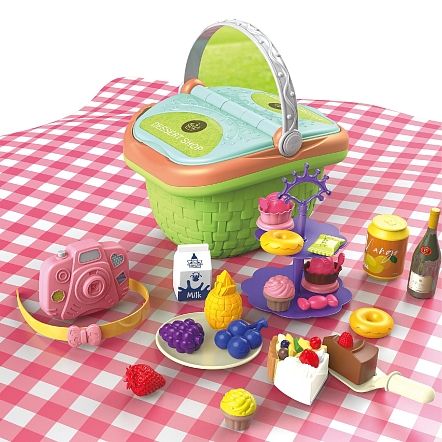 PITUSO Игровой набор Мини кухня в корзине (Десерты) 22,5*19,5*17,5 см, 27 эл-в