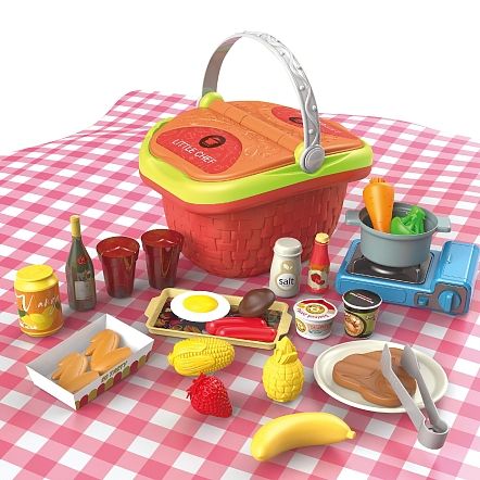 PITUSO Игровой набор Мини кухня в корзине (Пикник) 22,5*19,5*17,5 см, 27 эл-в