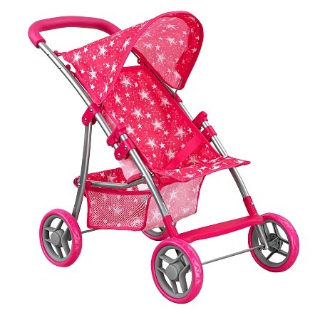 PITUSO Кукольная коляска Прогулка Stars/Pink/Звезды/Розовый 58*33,5*56
